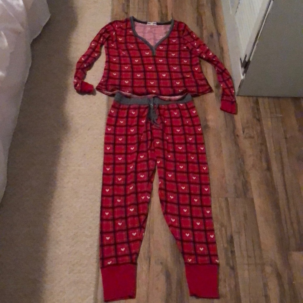 PJ Salvage hearts thermal pajama set